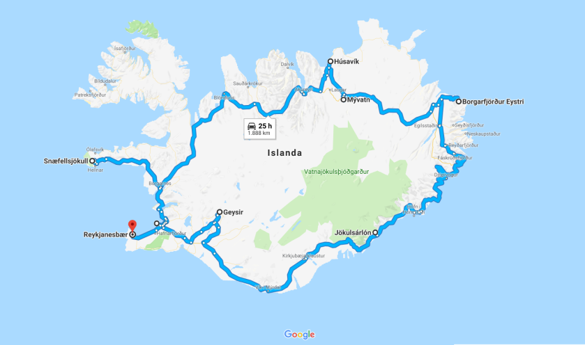 Percorso Islanda
