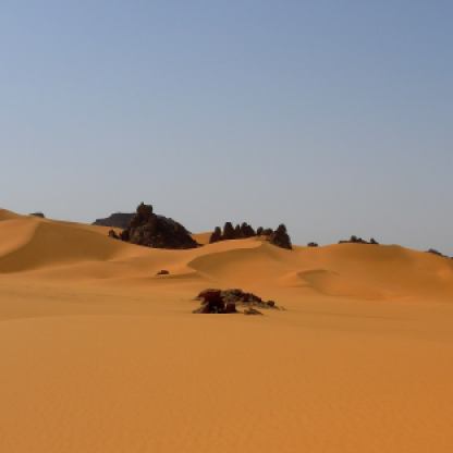 Dune di sabbia e rocce dell' Akakus Libico